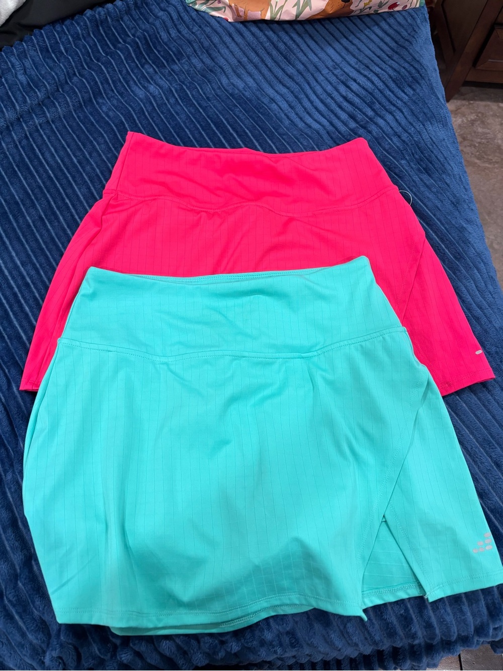 bcg Athletic Skort Set in Teal and Hot Pink